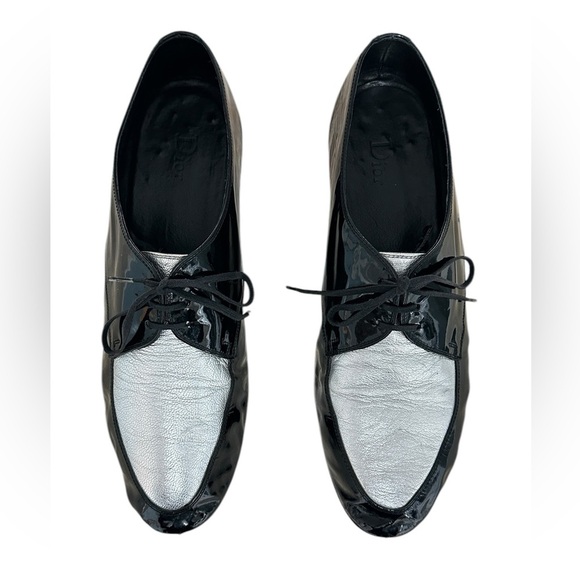 Dior Homme Two Tone Patent  Leather Lace Up Shoes - Picture 5 of 11